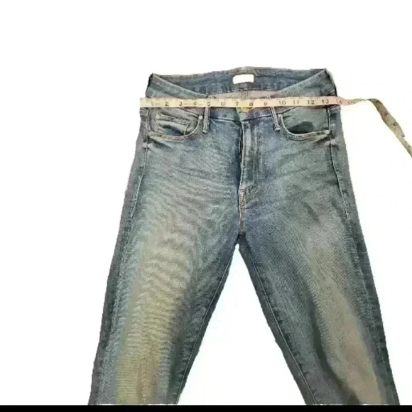 Mother Womens Medium Wash Mid Rise The Looker Crop Jean 26 - Picture 12 of 14